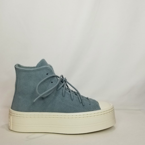 Converse Women CTAS Modern Lift Platform Suede Size 5.5 Mid Blue NWT - Picture 5 of 9